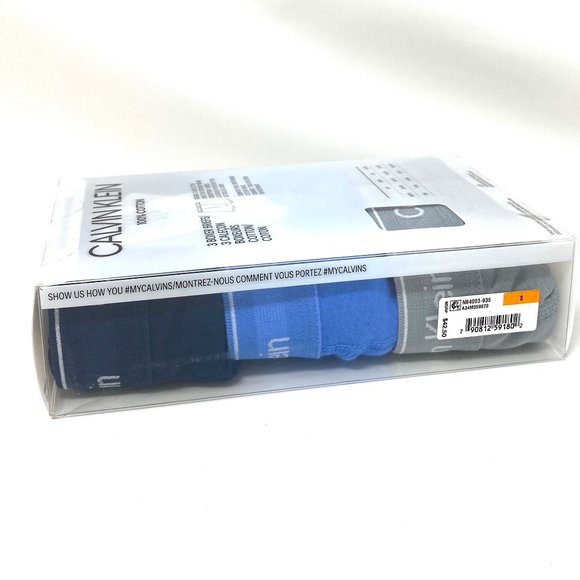 💖MEGA SALE💖Calvin Klein 3-Pack Men's Pure Cotton Blue Boxer Brief NB4003-935 - Picture 9 of 9